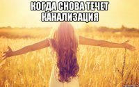 когда снова течет канализация 