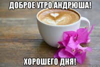 доброе утро андрюша! хорошего дня!