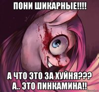пони шикарные!!!! а что это за хуйня??? а.. это пинкамина!!