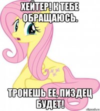 хейтер! к тебе обращаюсь. тронешь ее, пиздец будет!