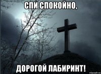 спи спокойно, дорогой лабиринт!