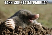 таки уже эта заграница? 