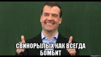  свинорылых как всегда бомбит