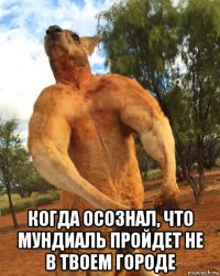  когда осознал, что мундиаль пройдет не в твоем городе