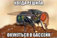 когда решила окунуться в бассейн