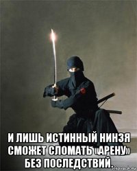  и лишь истинный нинзя сможет сломать «арену» без последствий.
