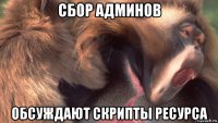 сбор админов обсуждают скрипты ресурса
