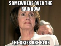 somewhere over the rainbow the skies are blue