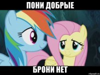 пони добрые брони нет