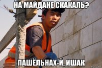 на майдане скакаль? пашёльнах-й, ишак