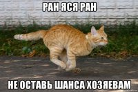 ран яся ран не оставь шанса хозяевам