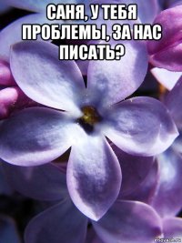 саня, у тебя проблемы, за нас писать? 