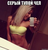 серый тупой чел 