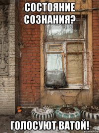 состояние сознания? голосуют ватой!