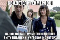 свидетели геймеровы каким по вашему мнению должен быть идеальный игровой монитор?