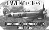 hawker tempest punishing focke-wulf pilots since 1944