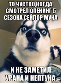 то чуство,когда смотрел опенинг 5 сезона сейлор муна и не заметил урана и нептуна