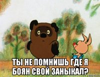  ты не помнишь где я боян свой заныкал?