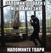 запомните твари у меня амнезия напомните твари