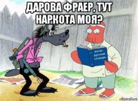 дарова фраер, тут наркота моя? 