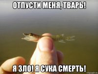 отпусти меня, тварь! я зло! я сука смерть!