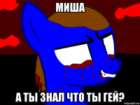миша а ты знал что ты гей?