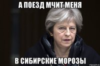 а поезд мчит меня в сибирские морозы