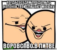когда соседям продали пц колонки твои слушают музыку воровство в литве