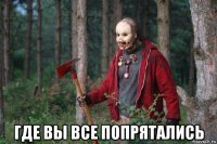  где вы все попрятались