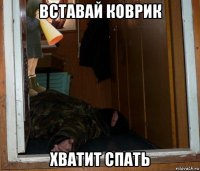 вставай коврик хватит спать