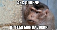 айс дольче. от тебя мандавохи?