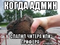 когда админ спалил читера или грифера