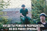  когда ты рембо и разрушитель, но все равно приуныл