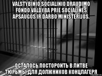 valstybinio socialinio draudimo fondo valdyba prie socialinės apsaugos ir darbo ministerijos. осталось постороить в литве тюрьмы для должников концлагеря