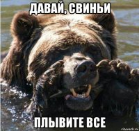 давай, свиньи плывите все