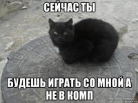 сейчас ты будешь играть со мной а не в комп