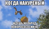 когда накуреный идешь на парад новоросососии))0