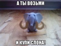 а ты возьми и купи слона!