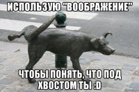 использую "воображение" чтобы понять, что под хвостом ты :d
