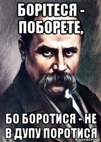 борітеся - поборете, бо боротися - не в дупу поротися