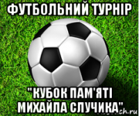 футбольний турнір "кубок пам'яті михайла случика"