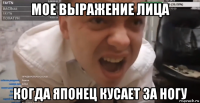 мое выражение лица когда японец кусает за ногу