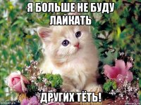 я больше не буду лайкать других тёть!