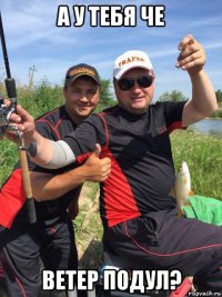 а у тебя че ветер подул?