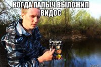когда палыч выложил видос 