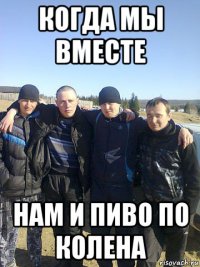 когда мы вместе нам и пиво по колена