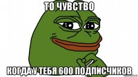 то чувство когда у тебя 600 подписчиков