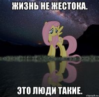 жизнь не жестока. это люди такие.