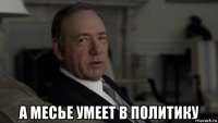  а месье умеет в политику