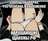 запрещены порно, расчленёнка, изображения нарушающие щаконы рф